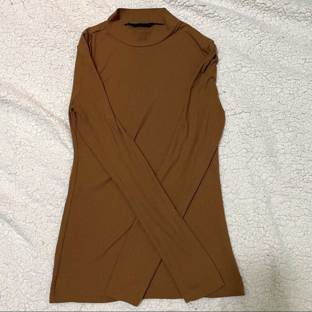 Rustic Orange Turtleneck Shirt